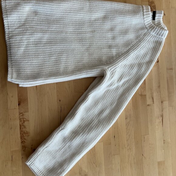 Jenni Kayne Cotton Fisherman Sweater, Size XL (Extra Large), Ivory/off white - Picture 7 of 8